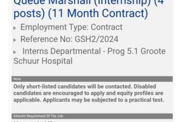 The WCDoH is Hiring Queue Marshalls With Grade 12 to Work at Hospitals